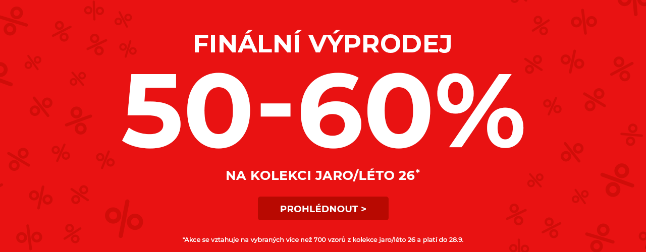 Finální výprodej: slevy 50-60% na kolekci jaro/léto 26 Finální výprodej: slevy 50-60% na kolekci jaro/léto 26